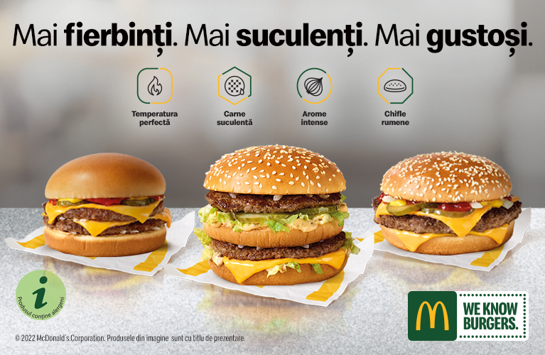McDonald’s lansează un nou proces de pregătire al burgerilor iconici Mec, care devin și mai suculenți și mai gustoși