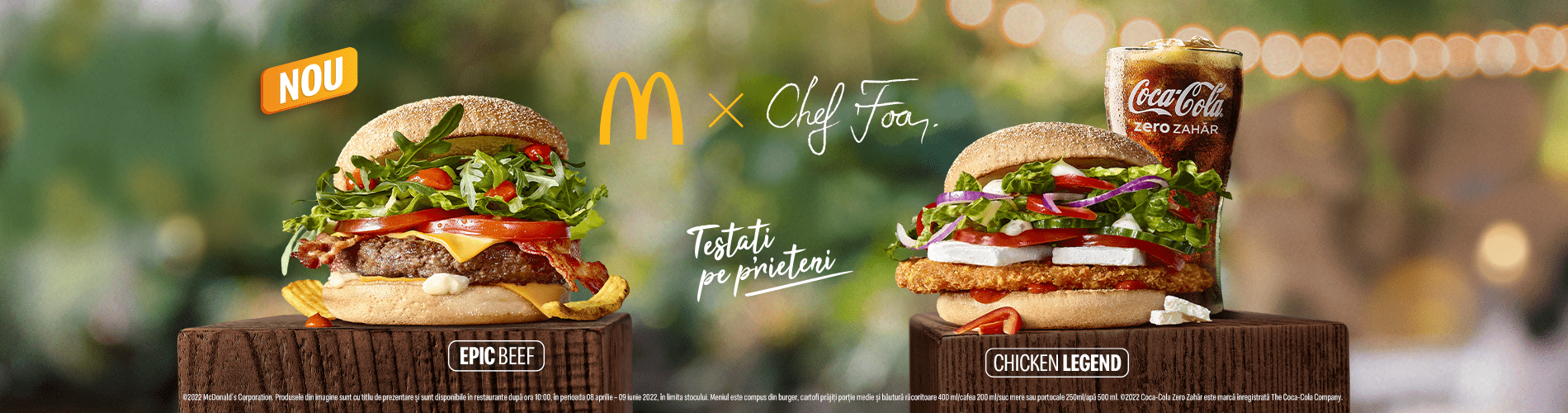 McDonald’s și Chef Foa lansează două noi vedete în meniul de primăvară Mec: burgerii premium Epic Beef și Chicken Legend