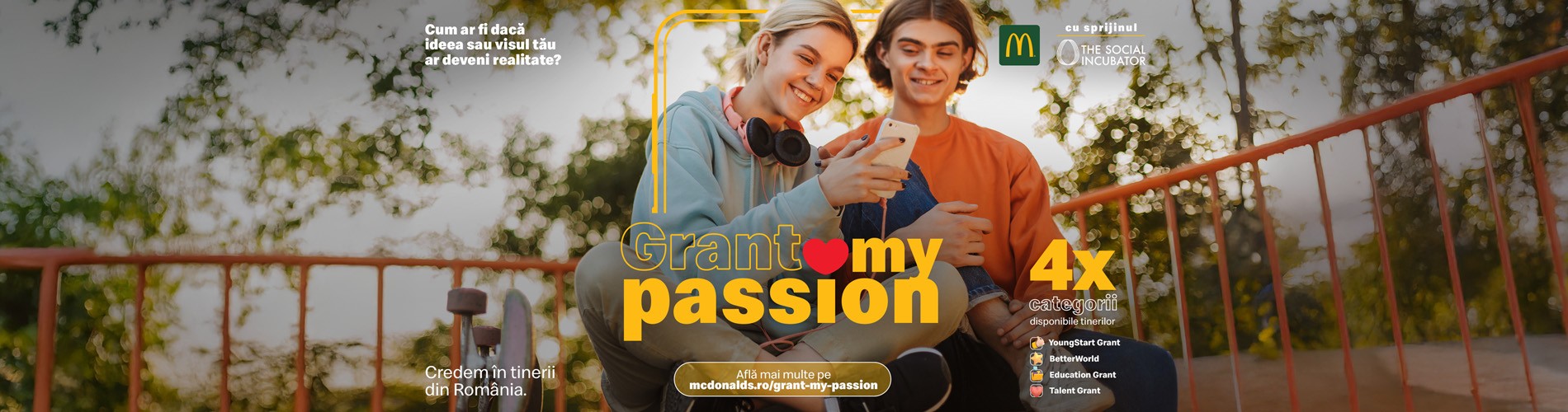 McDonald’s® lansează Grant My Passion – un nou program care susține tinerii ambițioși din România cu granturi și mentorat